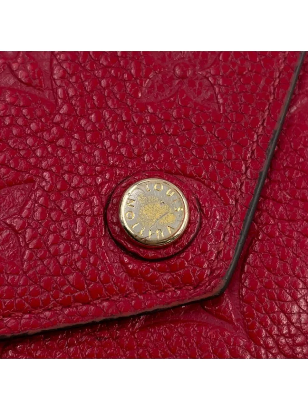 Louis Vuitton Portefeuille Victorine Monogram Empreinte Scarlet Red Trifold